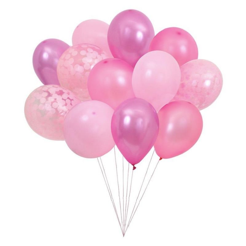 MERI MERI, Pink Balloons - Lot of 12