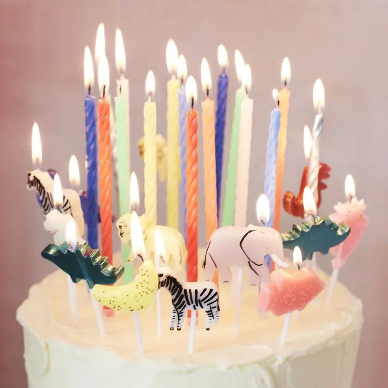 MERI MERI - Bougies D'animaux De Safari - Lot de 6