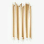 MERI MERI - Bougies Longues En Or - lot de 16