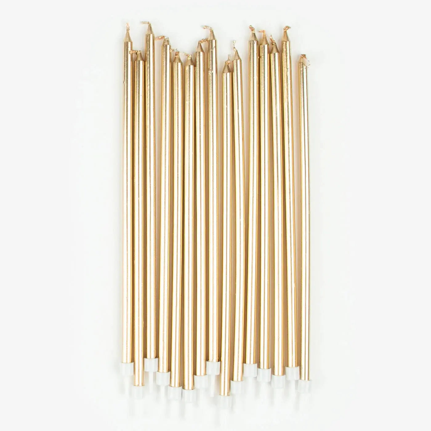 MERI MERI - Bougies Longues En Or - lot de 16