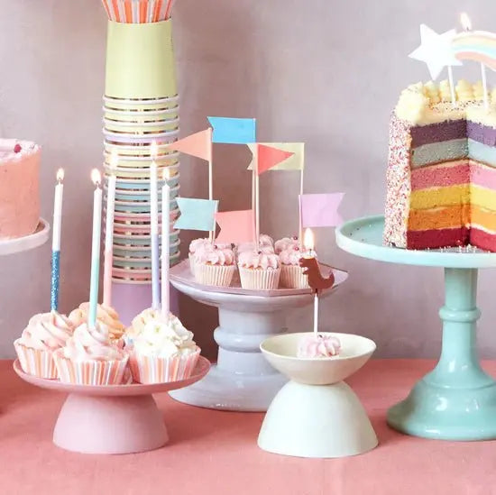 MERI MERI - Bougies Trempées À Paillettes Rose Pâle