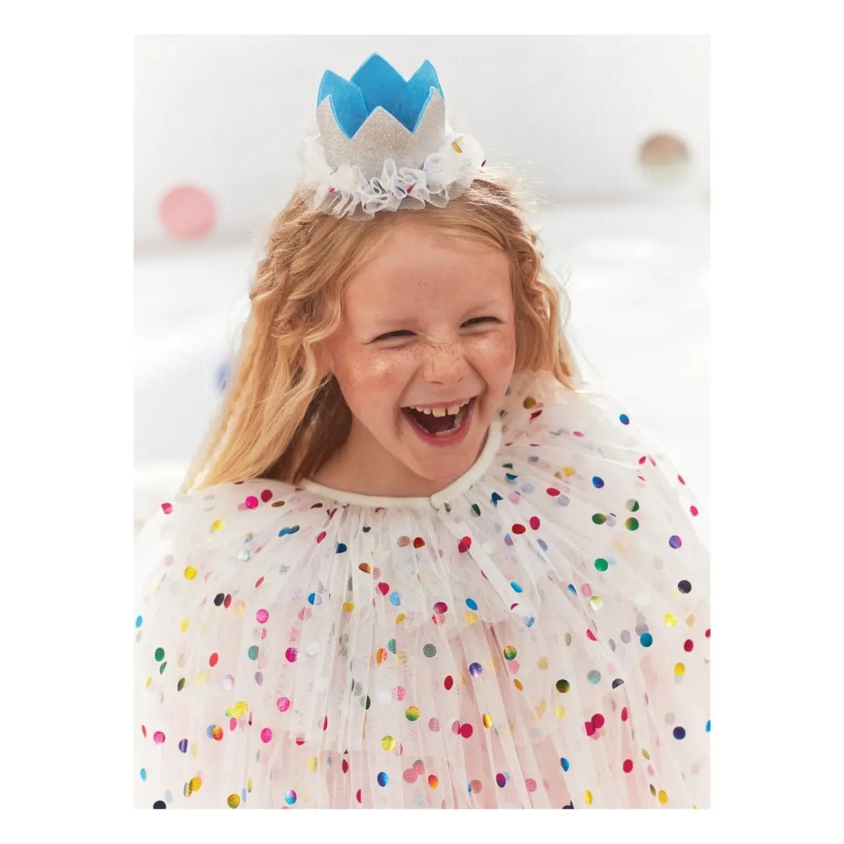 MERI MERI - Cape en Tulle à Pointillés Brillants & Couronne et Baguette