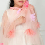 MERI MERI - Cape Florale Rose en Tulle 3 - 6 ans