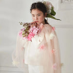 MERI MERI - Cape Florale Rose en Tulle 3 - 6 ans