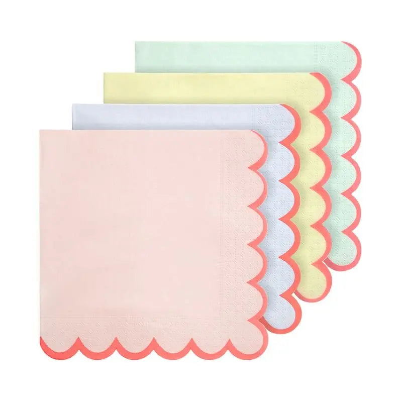 MERI MERI - Grandes Serviettes De Table Pastel Neon Edge