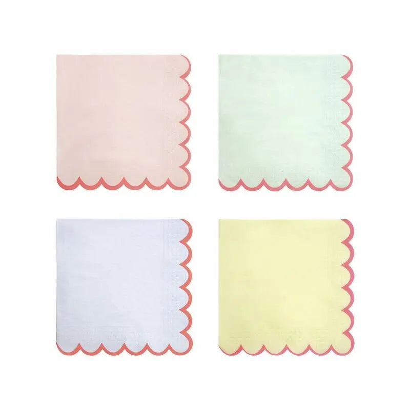MERI MERI - Grandes Serviettes De Table Pastel Neon Edge