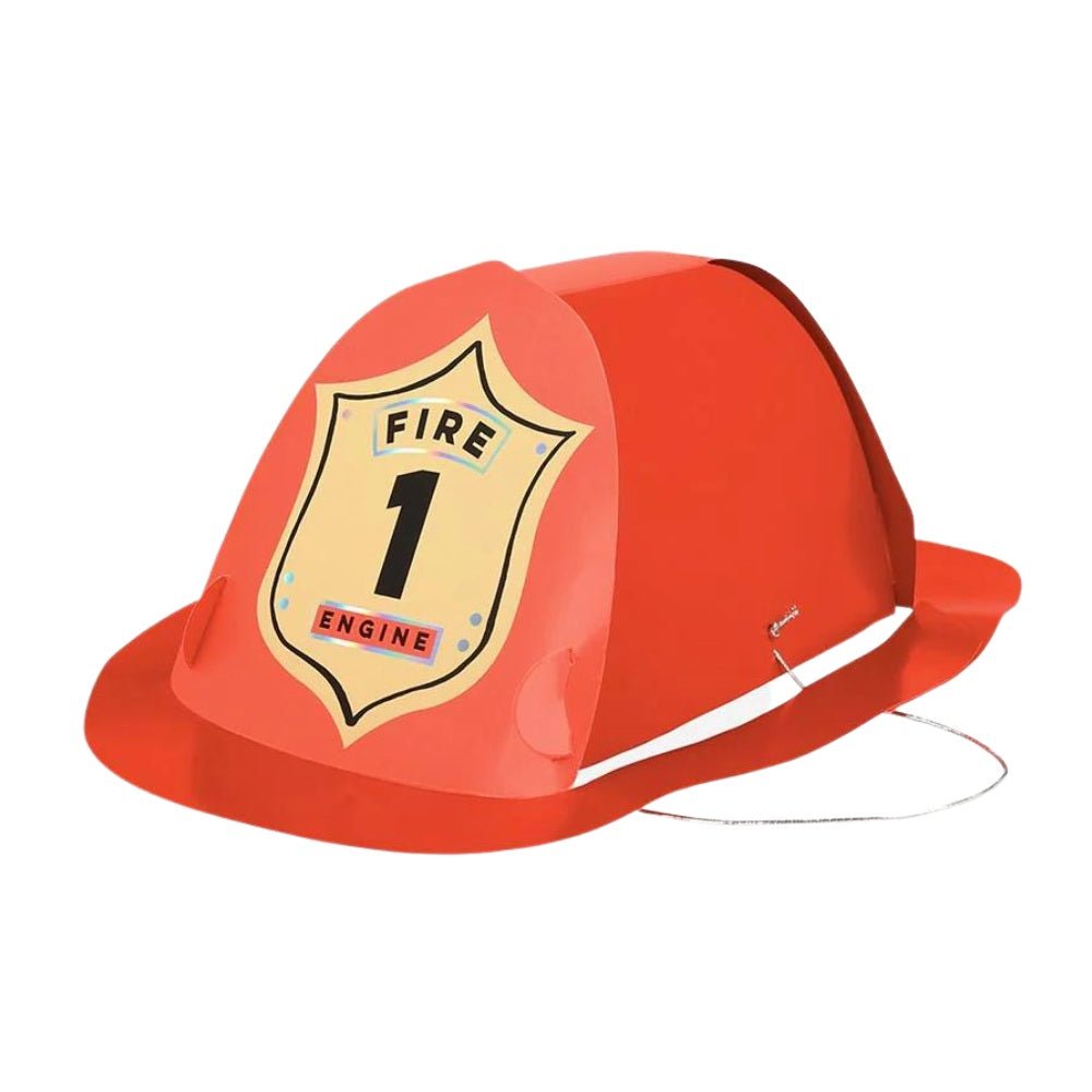 MERI MERI-Lot de 8 Chapeaux Festifs de Pompier-Les Petits