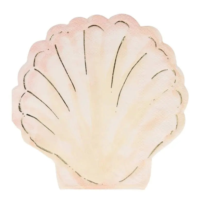 MERI MERI - Serviettes De Table En Forme De Palourde Aquarellée