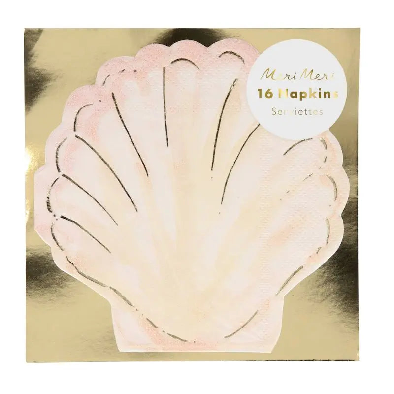MERI MERI - Serviettes De Table En Forme De Palourde Aquarellée