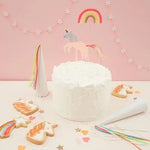MERI MERI - Set De 2 Piques à Gâteau En Acrylique Licorne Et Arc - en - ciel