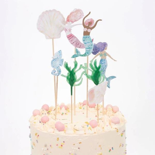 Gateau anniversaire - 7 Grands toppers sirene - My Little day