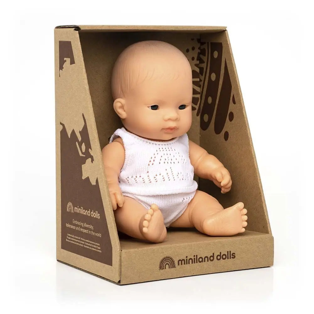 MINILAND - Poupée Bébé Fille Asiatique 21 Cm