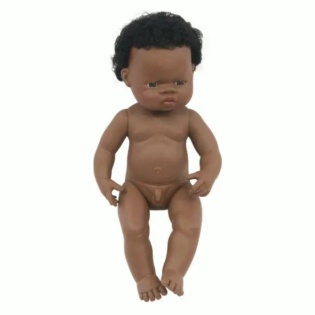 MINILAND - Poupée Bébé Garçon Africaine 38 Cm