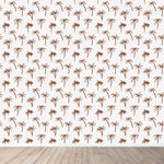 MUNKS & ME - Le Papier Peint Chambre Enfant à Motif Répété - Imprimé Palmier Tropical Noa | Rouiller