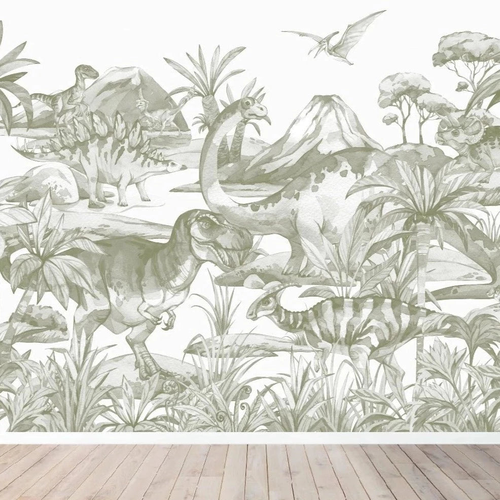 MUNKS & ME-Murale en Papier Peint Monde des Dinosaures-Les Petits