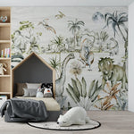 MUNKS & ME - Papier Peint Aquarelle Dinosaure Jungle