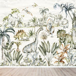 MUNKS & ME - Papier Peint Aquarelle Dinosaure Jungle