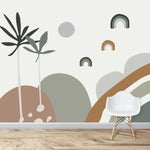 MUNKS & ME - Papier Peint Bleu Abstrait Wren