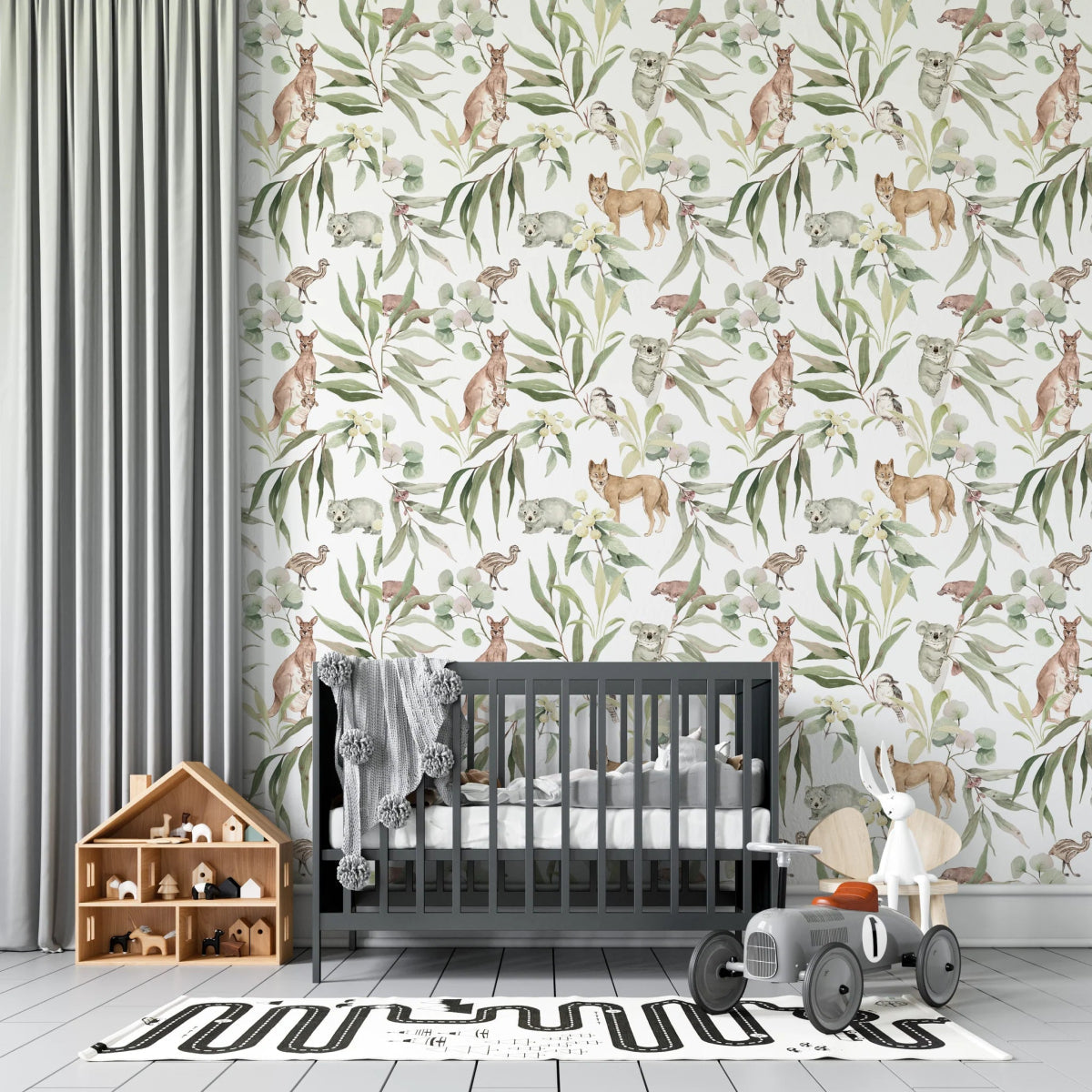 MUNKS & ME - Papier Peint Chambre Enfant à Motif Répété - Animal D'australie