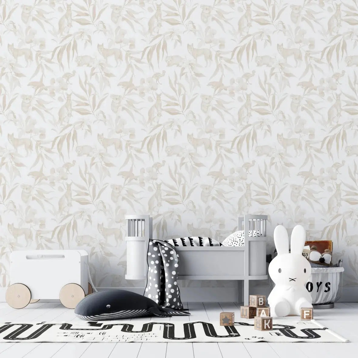 MUNKS & ME - Papier Peint Chambre Enfant à Motif Répété - Animal D’australie | Neutre