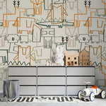 MUNKS & ME - Papier Peint Chambre Enfant à Motif Répété - Animal Elijahs