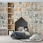 MUNKS & ME - Papier Peint Chambre Enfant à Motif Répété - Animal Elijahs