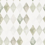 MUNKS & ME - Papier Peint Chambre Enfant à Motif Répété - Aquarelle Harlequin | Vert