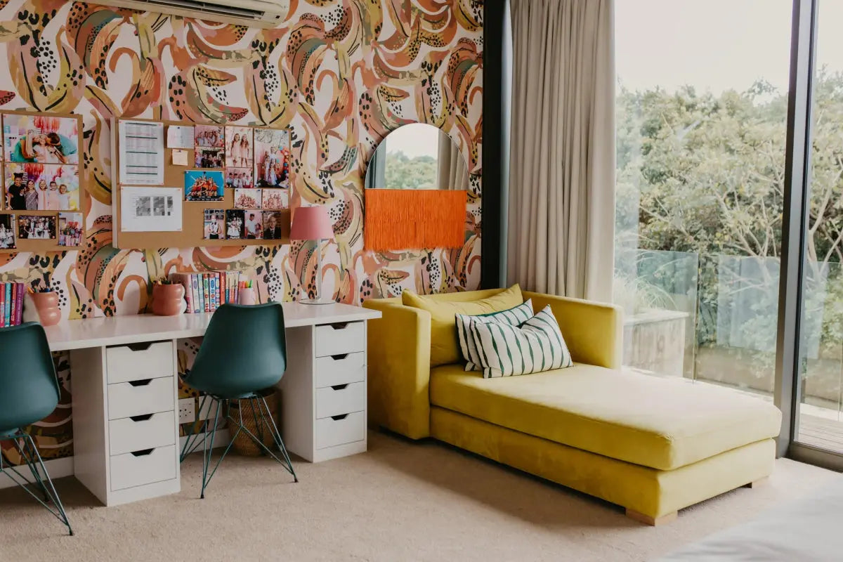 MUNKS & ME - Papier Peint Chambre Enfant à Motif Répété - Banana Party