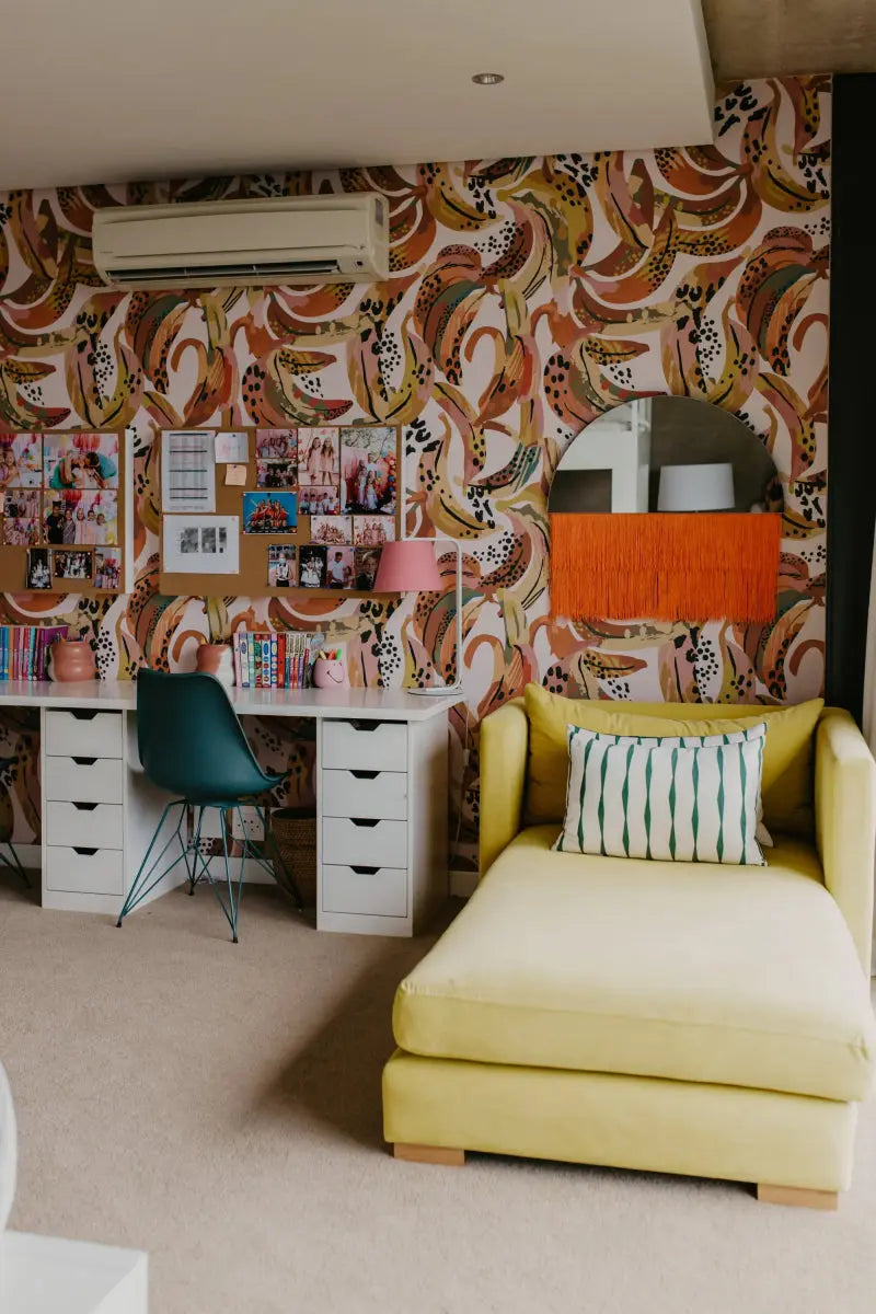 MUNKS & ME - Papier Peint Chambre Enfant à Motif Répété - Banana Party