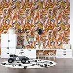 MUNKS & ME - Papier Peint Chambre Enfant à Motif Répété - Banana Party