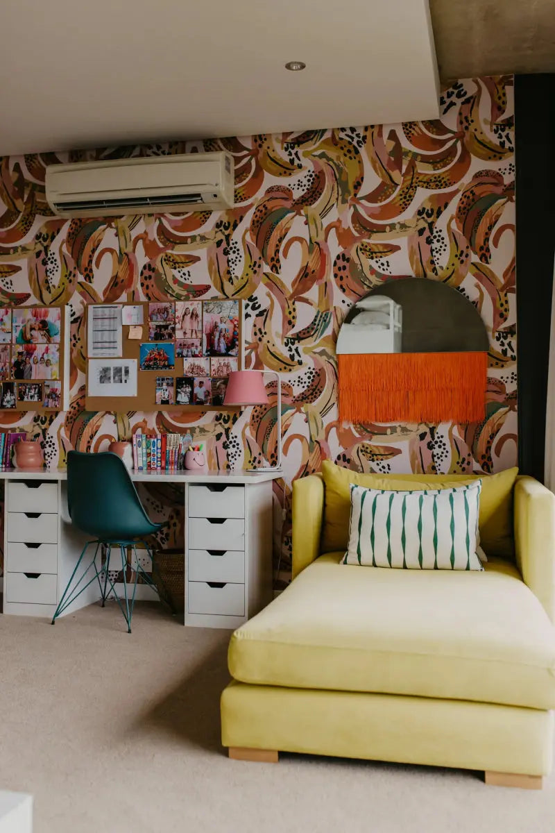 MUNKS & ME - Papier Peint Chambre Enfant à Motif Répété - Banana Party