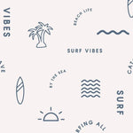 MUNKS & ME - Papier Peint Chambre Enfant à Motif Répété - Beach Vibes | Bleu