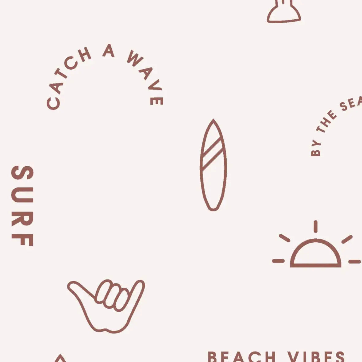 MUNKS & ME - Papier Peint Chambre Enfant à Motif Répété - Beach Vibes | Rouiller