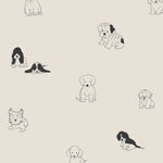 MUNKS & ME - Papier Peint Chambre Enfant à Motif Répété - Chiot