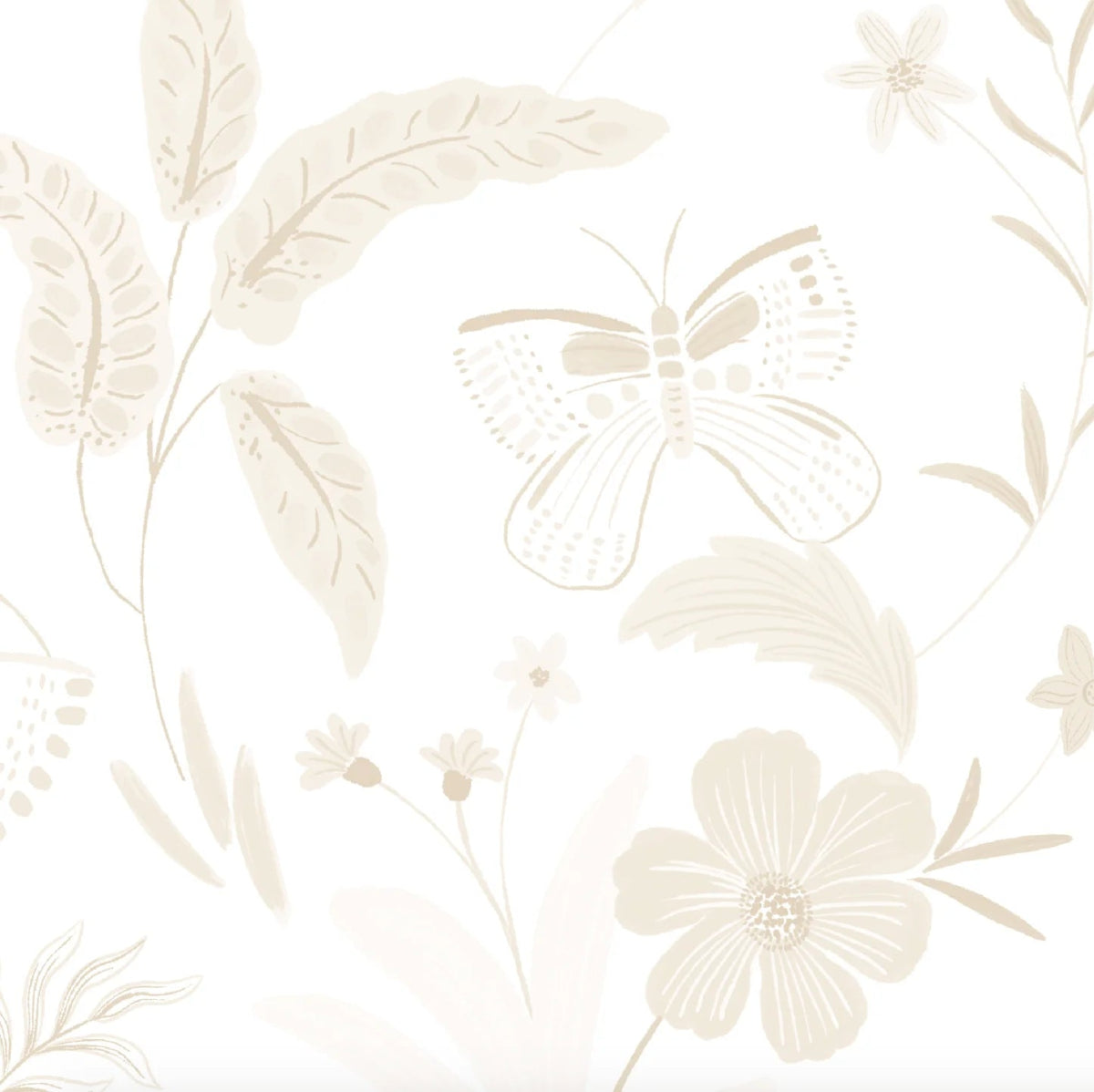 MUNKS & ME-Papier Peint Chambre Enfant à Motif Répété - De Jardin De Papillons | Neutre-Les Petits