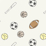 MUNKS & ME - Papier Peint Chambre Enfant à Motif Répété - De La Journée Sportive