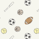 MUNKS & ME-Papier Peint Chambre Enfant à Motif Répété - De La Journée Sportive-Les Petits