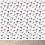 MUNKS & ME - Papier Peint Chambre Enfant à Motif Répété - De Palmier Tropical | Marine