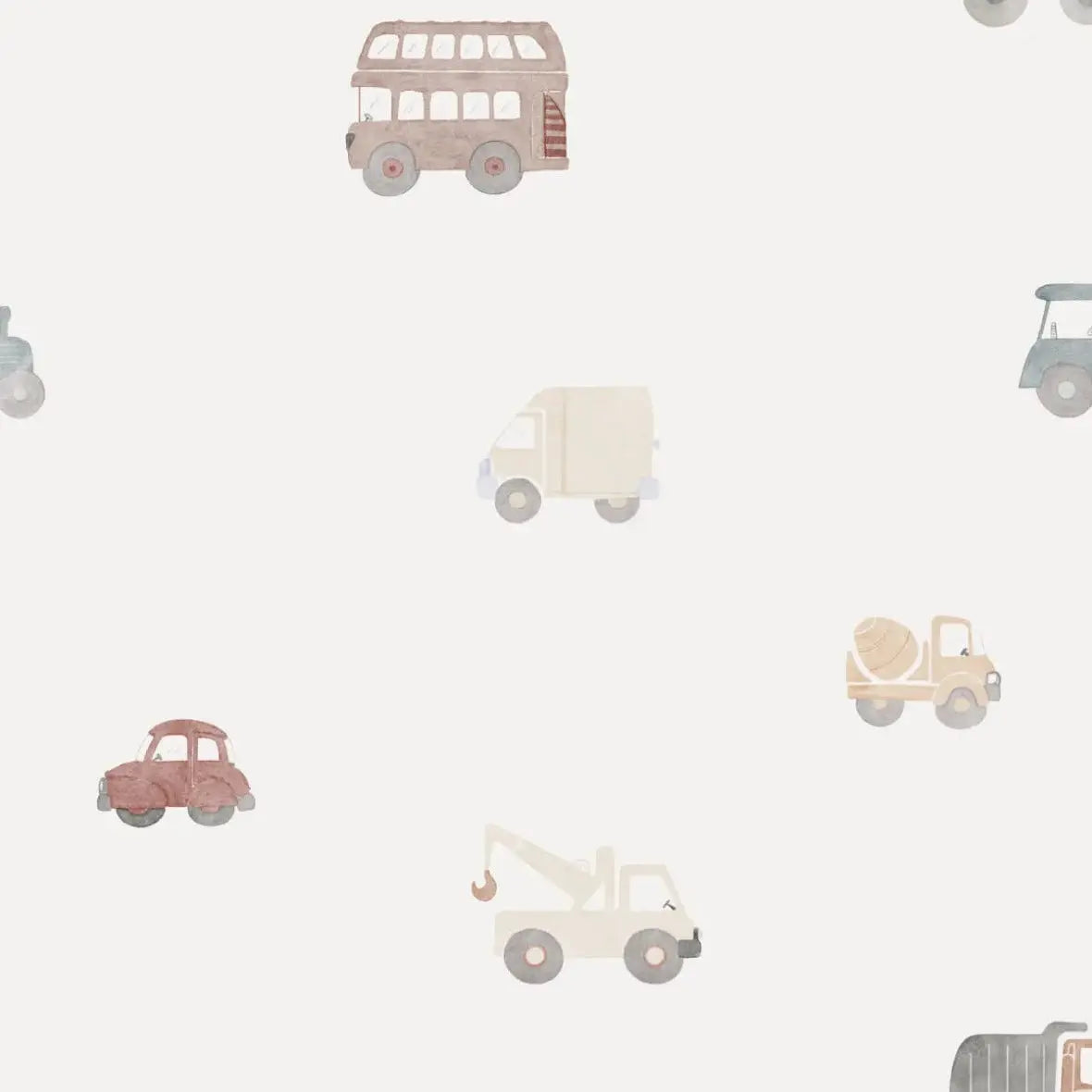 MUNKS & ME - Papier Peint Chambre Enfant à Motif Répété - De Transport