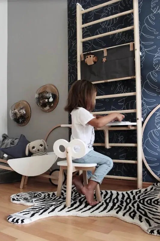 MUNKS & ME - Papier Peint Chambre Enfant à Motif Répété - Elle Monstera | Marine