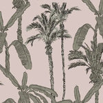 MUNKS & ME - Papier Peint Chambre Enfant à Motif Répété - Ezra Palm Print - Sable