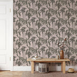 MUNKS & ME - Papier Peint Chambre Enfant à Motif Répété - Ezra Palm Print - Sable