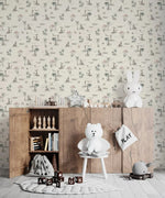 MUNKS & ME - Papier Peint Chambre Enfant à Motif Répété - Flamant Rose En Bord De Mer