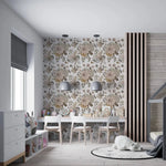 MUNKS & ME - Papier Peint Chambre Enfant à Motif Répété - Floral Adley