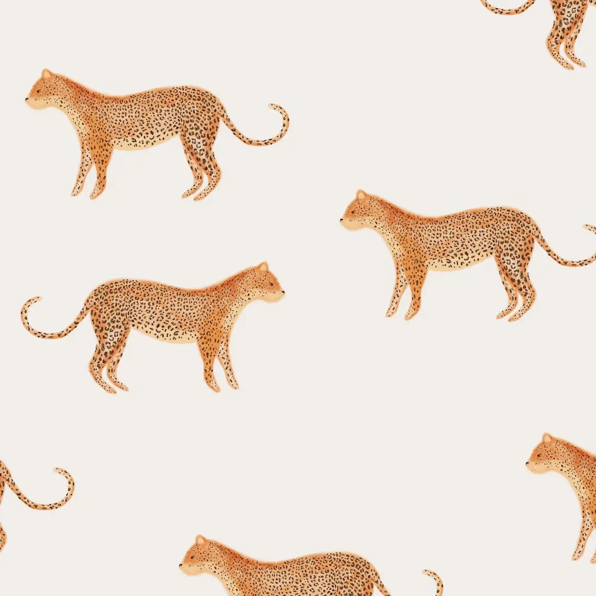 MUNKS & ME - Papier Peint Chambre Enfant à Motif Répété - Goldies Cheetah - Rose