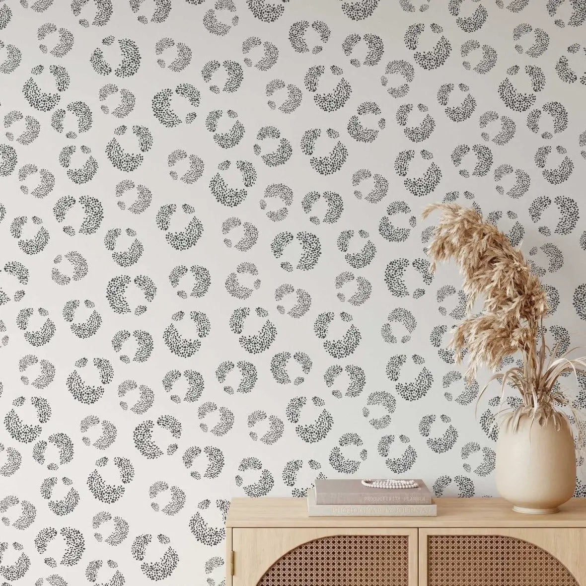 MUNKS & ME - Papier Peint Chambre Enfant à Motif Répété - Hallie Leopard - Charbon