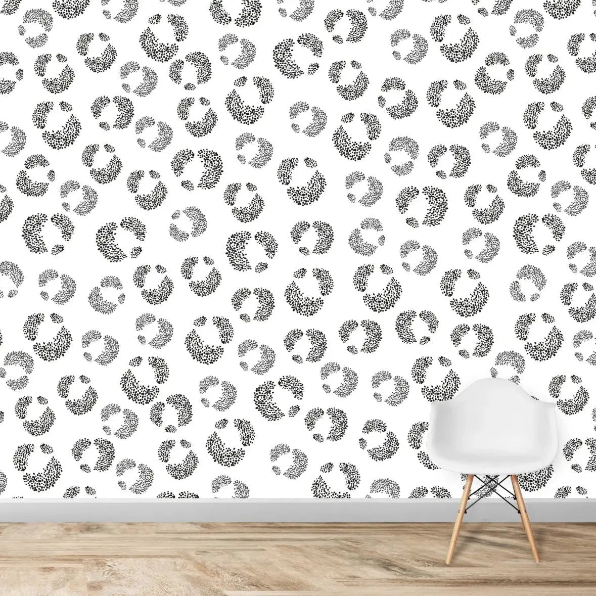 MUNKS & ME - Papier Peint Chambre Enfant à Motif Répété - Hallie Leopard - Noir