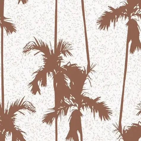 MUNKS & ME - Papier Peint Chambre Enfant à Motif Répété - Imprimé Clay Palm | Rouiller