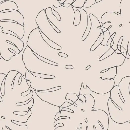 MUNKS & ME - Papier Peint Chambre Enfant à Motif Répété - Imprimé Feuille Monstera Elle