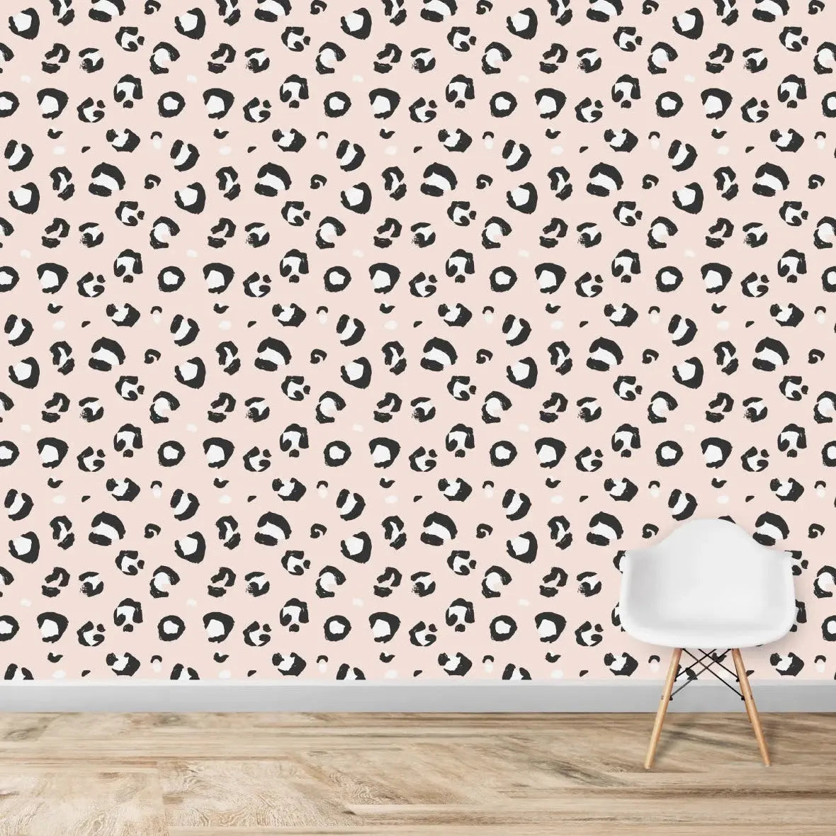 MUNKS & ME - Papier Peint Chambre Enfant à Motif Répété - Imprimé Léopard | Rose